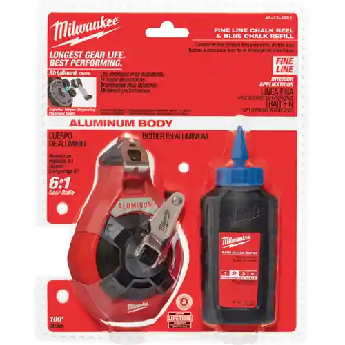 Milwaukee Tool 48-22-3992 100‘ Fine Line Chalk Kit w/ Blue Chalk Cheap