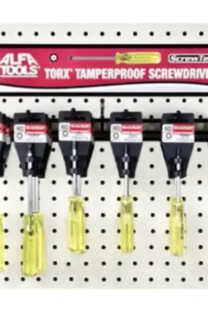 Alfa Tools SCD160H Tt10 x 6-1/8 Torx Tamperproof Screwdriver Hanger Hassle-Free Returns
