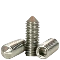 Instant Buy 4-40 x 1/8" Socket Set Screws, Cone Point, 18-8 Stainless Steel, Coarse (UNC), Qty 100