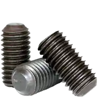 Low Price M4-0.70 x 10 mm Socket Set Screws, Flat Point, Metric Class 45H, Black Oxide, Coarse (UNC), Alloy Steel, ISO 4026 / DIN 913, Qty 100