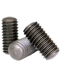 While Supplies Last 5/16"-24 x 3/8" Socket Set Screws, Oval Point, Black Oxide, Fine (UNF), Alloy Steel, Qty 100