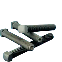 Genuine 5/16"-18 x 2 1/2" Square Head Set Screws, Cup Point, Plain Finish, Coarse (UNC), Case Hardened, Qty 100