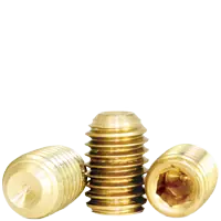 Fast Shipping 5/16"-18 x 3/8" Socket Set Screws, Cup Point, Brass, Coarse (UNC), Qty 100