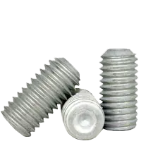 4-40 x 3/8" Socket Set Screws, Cup Point, Mechanical Zinc Cr+3, Coarse (UNC), Alloy Steel, Qty 100 Authentic