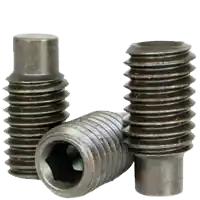 Deal 8-32 x 3/4" Socket Set Screws, Full Dog Point, Black Oxide, Coarse (UNC), Alloy Steel, Qty 100