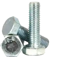 Weekend Sale M20-2.50 x 35mm Hex Cap Screws, Metric Class 10.9, Zinc Cr+3 Bake, Coarse (UNC), Alloy Steel, DIN 933 / ISO 4017, Qty 25