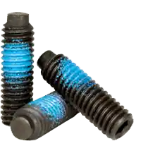 1/4"-20 x 5/16" Socket Set Screws, 1/2 Dog Point, Nylon-Patch Thermal Black Oxide, Coarse (UNC), Alloy Steel, Qty 100 Secure Checkout