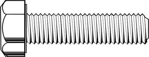 Clearance M12-1.75 x 40mm Hex Cap Screws, Metric Class 10.9, Plain Finish, Full Thread, Coarse (UNC), Alloy Steel, DIN 933, Qty 50