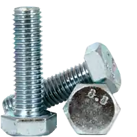 M5-0.80 x 40 mm Hex Cap Screws, Metric Class 8.8, Zinc Cr+3, Full Thread, Coarse (UNC), Medium Carbon Steel, DIN 933 / ISO 4017, Qty 100 Reduced Price
