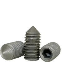 Fast Shipping 1/4"-28 x 5/8" Socket Set Screws, Non-Standard, Cone Point, Black Oxide, Fine (UNF), Alloy Steel, Qty 100