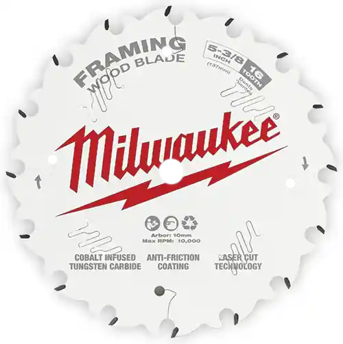 Milwaukee Tool 48-40-0522 5-3/8" 16T Framing Circular Saw Blade, 5 Pack Limited Time