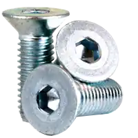 Hot Deal M12-1.75 x 40 mm Flat Head Socket Cap Screws, Metric Class 12.9, Zinc-Bake Cr+3, Full Thread, Coarse (UNC), Alloy Steel, DIN 7991, Qty 100