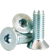 Mega Sale 1/4"-20 x 2" Flat Head Socket Cap Screws, Zinc-Bake Cr+3, Partial Thread, Coarse (UNC), Alloy Steel, Qty 100
