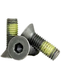 5/16"-24 x 1/2" Flat Head Socket Cap Screws, Nylon-Patch Thermal Black Oxide, Full Thread, Fine (UNF), Alloy Steel, Qty 100 Affordable