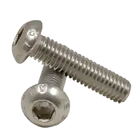 M5-0.80 x 16 mm Button Head Socket Cap Screws, 316 Stainless Steel A4, Full Thread, Coarse (UNC), Qty 100 Premium
