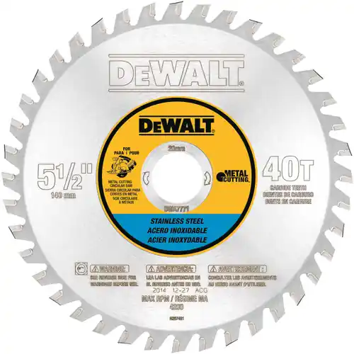 Best Seller Dewalt DWA7771 5-1/2In 40T Sstl Mtl Cut20 mm Arbor