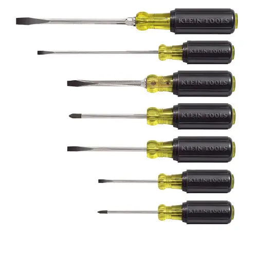Klein Tools 85076 Screwdriver Set, Slotted and Phillips, 7-Piece Fresh Stock