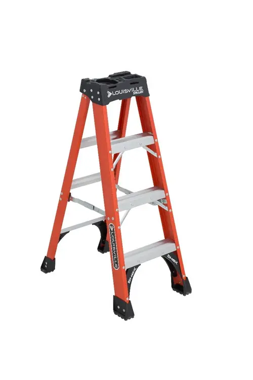 Place Order LOUISVILLE Stepladder,Fiberglass,4 ft. H,375 lb Cap FS1404HD