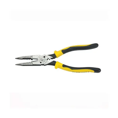 Klein Tools J207-8CR Pliers, All-Purpose Needle Nose Pliers with Crimper, 8.5-Inch Professional Grade