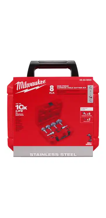 Buy Direct Milwaukee Tool 49-22-8620 One-Piece Carbide Hole Cutter Set - 8PC
