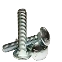 Weekend Sale 1/4"-20 x 1/2" Carriage Bolts, Grade 5, Zinc Cr+3, Full Thread, Coarse (UNC), Qty 250