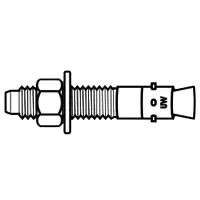 3/4"-10 x 8 1/2" Wedge Anchors, Ultrawedge, Mechanical Galvanized, Steel, Qty 10 Secure Checkout