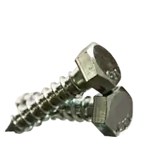 5/16"-9 x 2 1/2" Hex Lag Screws, Zinc Cr+3, Low Carbon Steel, Qty 100 Instant Buy