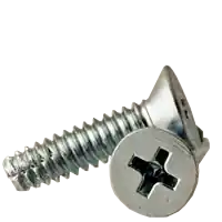 Budget 10-24 x 3/4" Thread-Cutting Screws, Phillips Pan Head, Type F, Zinc Cr+3, Full Thread, Qty 100