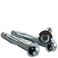 Super Sale 1/8" S x 1 1/4" Hollow Wall Anchor, Phillips/Slotted Combo Pan Head, Zinc Cr+3, Qty 100