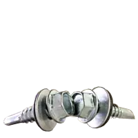 12-14 x 3/4" Self-Drilling Screws w/ Bonded Washer, Unslotted Hex Washer Head HWH, Zinc Cr+3, Full Thread, Qty 100 Same Day Shipping