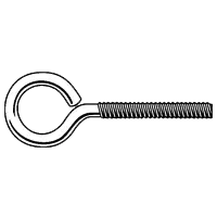 1/4"-20 x 1 1/2" Eye Bolt, Zinc Cr+3, Qty 50 Authentic