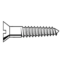 8 x 3/4" Wood Screws, Slotted Flat Head, 304 Stainless Steel, Qty 100 Premium