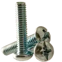 Top Pick 1/4"-20 x 1 1/4" Machine Screws, Phillips/Slotted Combo Round Head, Zinc Cr+3, Full Thread, Qty 100