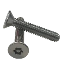 10-24 x 1/2" Machine Screws, Torx Flat Head, T20 Drive 6 Lobe Pin-In (Tamper-Resistant), 18-8 Stainless Steel, Full Thread, Qty 500 Buy Today