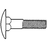 Best Choice 5/16"-18 x 1 3/4" Step Bolts, Grade A, A307, Zinc Cr+3, Full Thread, Qty 50