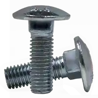 M6-1.00 x 16 mm Carriage Bolts, Metric Class 4.6, Zinc Cr+3, Full Thread, Coarse (UNC), DIN 603, Qty 140 Budget