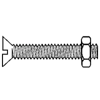 While Supplies Last 5/16"-18 x 1 1/2" Stove Bolts w/ Machine Screw Nut, Slotted Flat Head, Zinc Cr+3, Qty 100
