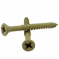Crafted 8 x 1 5/8" Deck Screws, Combo Phillips Drive, Tan Finish, ACQ Compatible, Qty 5