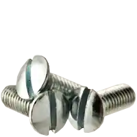 One Day Deal 10-24 x 1" Machine Screws, Slotted Oval Head, Zinc Cr+3, Full Thread, Coarse (UNC), Qty 100