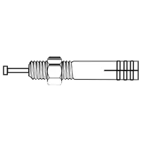 1/2"-13 x 3 1/2" Expansion Shield Anchors, Pin Drive, Zinc-Yellow Cr+6, Qty 50 Direct From Factory