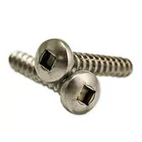 Limited Time 8 x 1/2" Self-Tapping Screws, Square Drive Pan Head, Type A, 18-8 Stainless Steel A2, Full Thread, Qty 1000