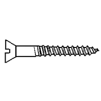 Best Choice 4 x 1/2" Wood Screws, Slotted Round Head, Brass, Qty 100