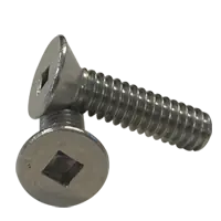 Discount 8-32 x 1/2" Machine Screws, Square Drive Flat Head, 18-8 Stainless Steel A2, Full Thread, Qty 1000