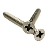 Budget 4 x 3/8" Self-Tapping Screws, Phillips Flat Head, Type A, 316 Stainless Steel, Full Thread, Qty 1000