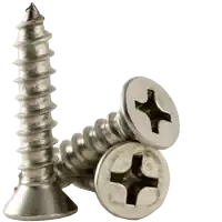 Deal 14 x 1 3/4" Self-Tapping Screws, Phillips Flat Head, Type A, 18-8 Stainless Steel, Full Thread, Qty 100