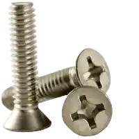 Weekend Sale 1/4"-20 x 1/2" Machine Screws, Undercut Phillips Flat Head, 18-8 Stainless Steel A2, Full Thread, Coarse (UNC), Qty 500