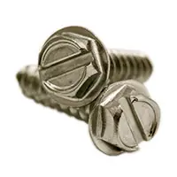 10 x 1 1/4" Self-Tapping Screws, Slotted Hex Washer Head HWH, Type A, 316 Stainless Steel, Full Thread, Qty 500 Seasonal Sale