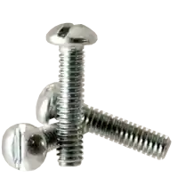 1/4"-20 x 1 1/2" Machine Screws, Slotted Round Head, Zinc Cr+3, Full Thread, Qty 100 Secure Checkout