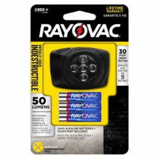 Reduced Price Rayovac DIYHL3AAA-BXTB Indestructible 100 Lumen3Aaa Headlight W/ Bat