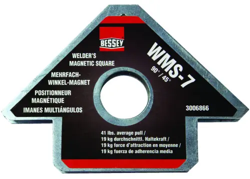 Bessey WMS-7 Magnet, magnetic square, arrow shape, 90/45 degrees, 41 lbs pull, 15 Pack Best Price